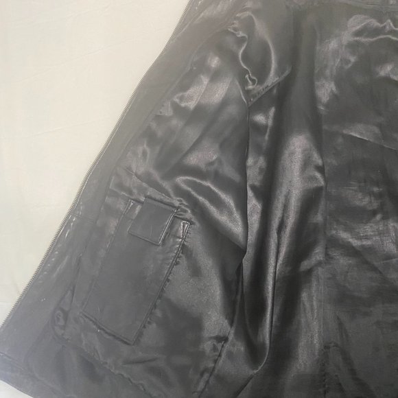 Denver Hayes Black 100% Genuine Leather Jacket Size L Thinsulate Insulated - Picture 7 of 12